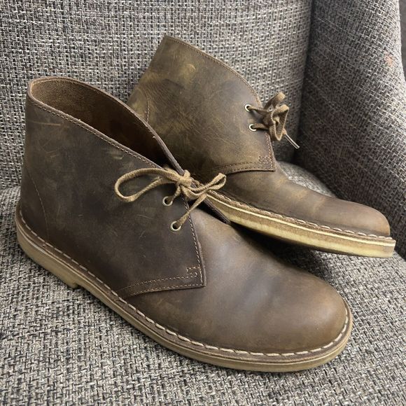 Clarks Originals Desert Boot Beeswax Leather Laceup Chukka Crepe Sole Men 11 EUC main image 9